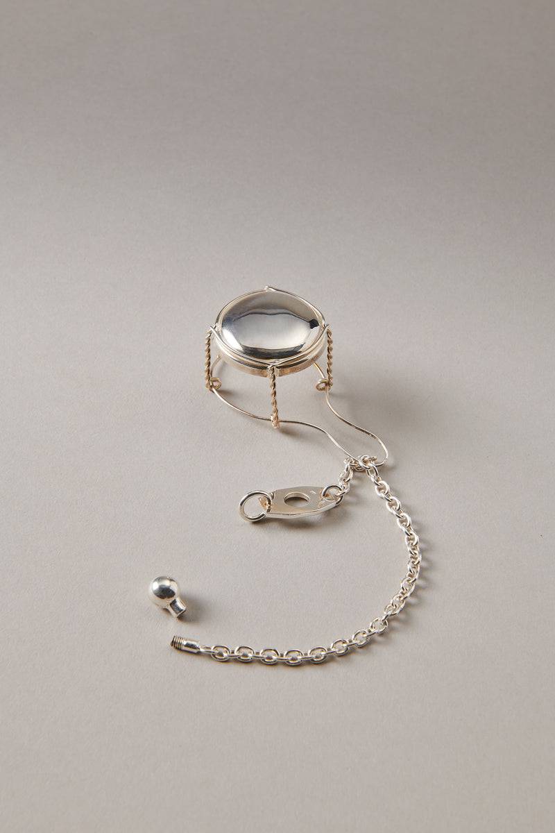 Lorenzi Milano Portachiavi Tappo Champagne In Argento