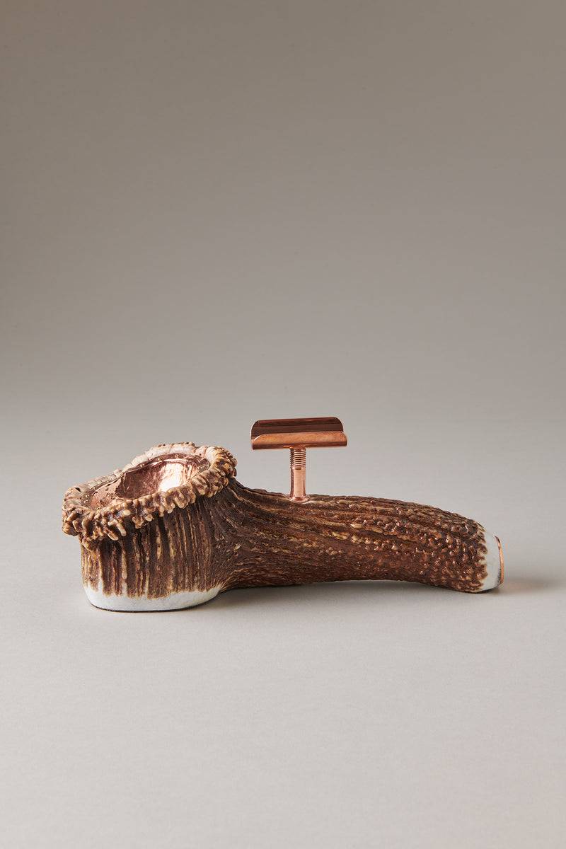 Lorenzi Milano Posacenere Moncone Da Sigaro In Cervo (palco)