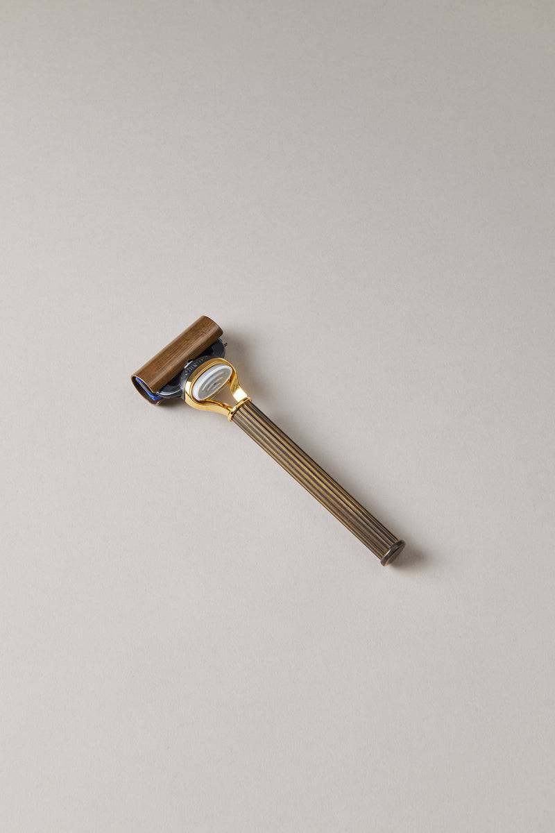 Lorenzi Milano Rasoio fusion ottone anticato in Ottone anticato