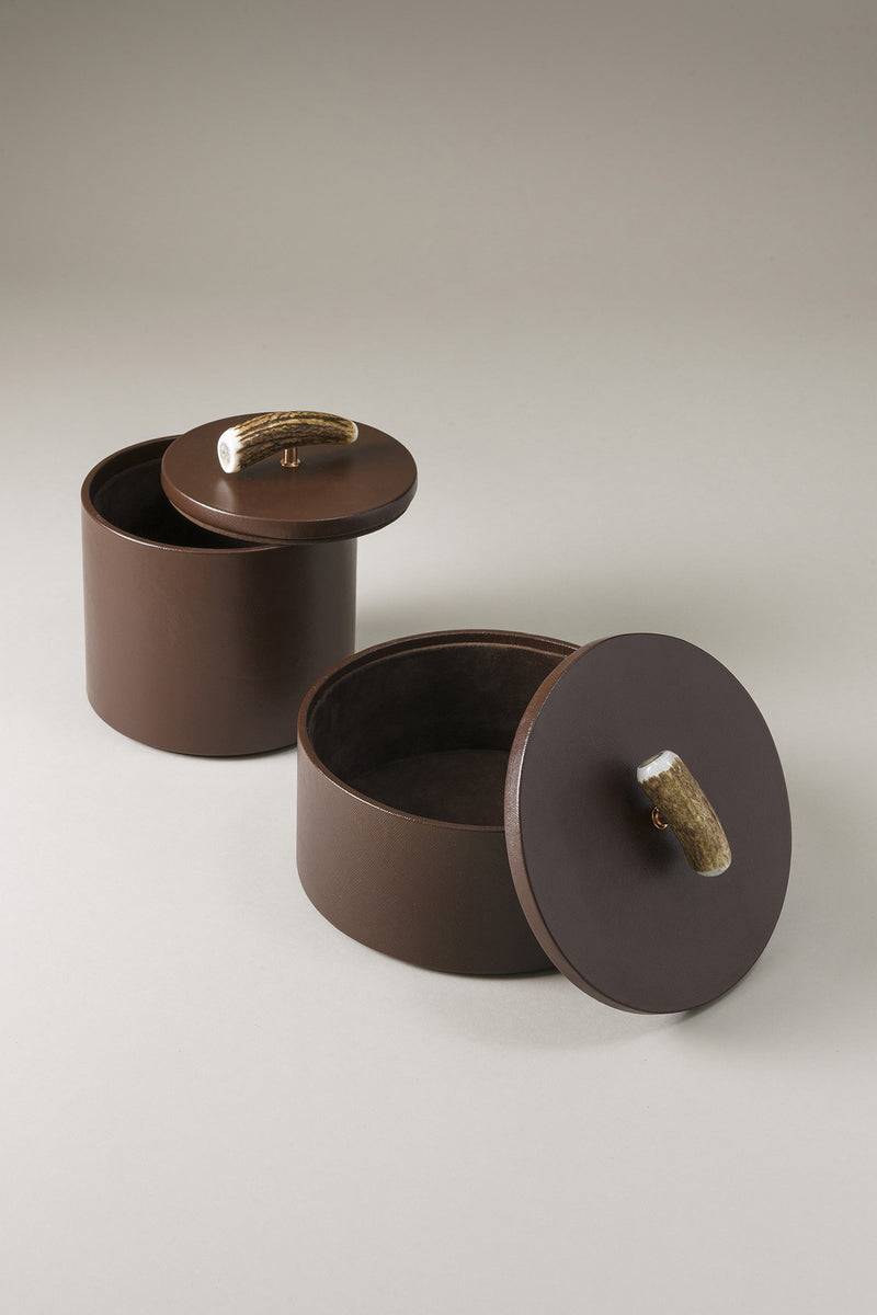 Lorenzi Milano Scatola Porta Oggetti Tonda In Cervo (palco)