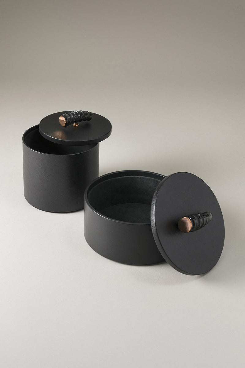 Lorenzi Milano Scatola Porta Oggetti Tonda In Springbok