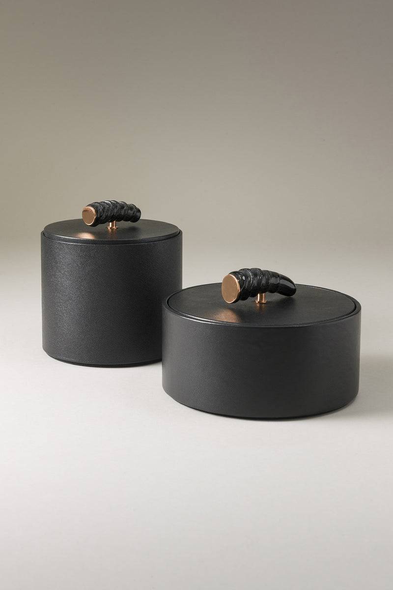 Lorenzi Milano Scatola porta oggetti tonda in Springbok