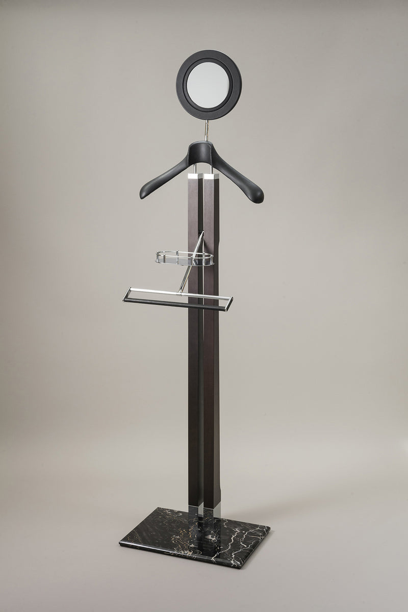 Lorenzi Milano Servo muto da bagno con specchio in Marmo Portoro