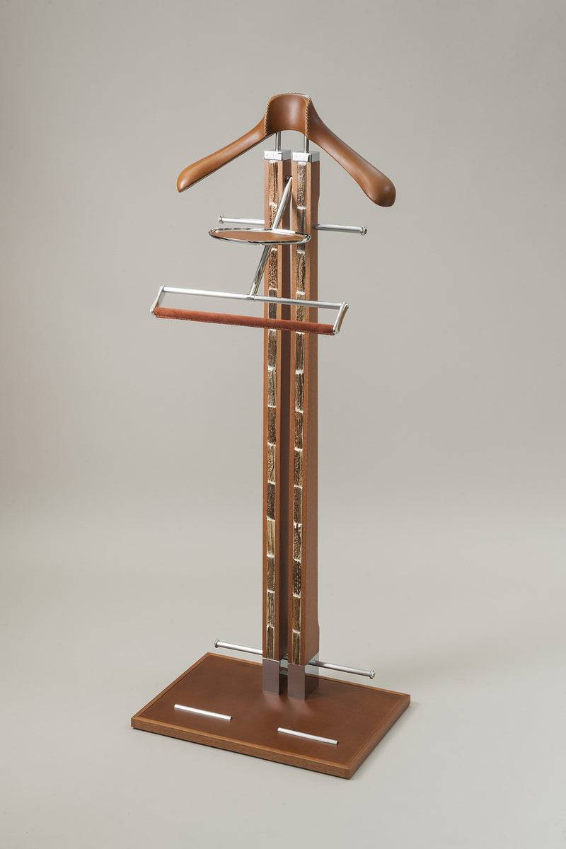 Lorenzi Milano Servo muto da guardaroba con inserti in Cervo (palco)