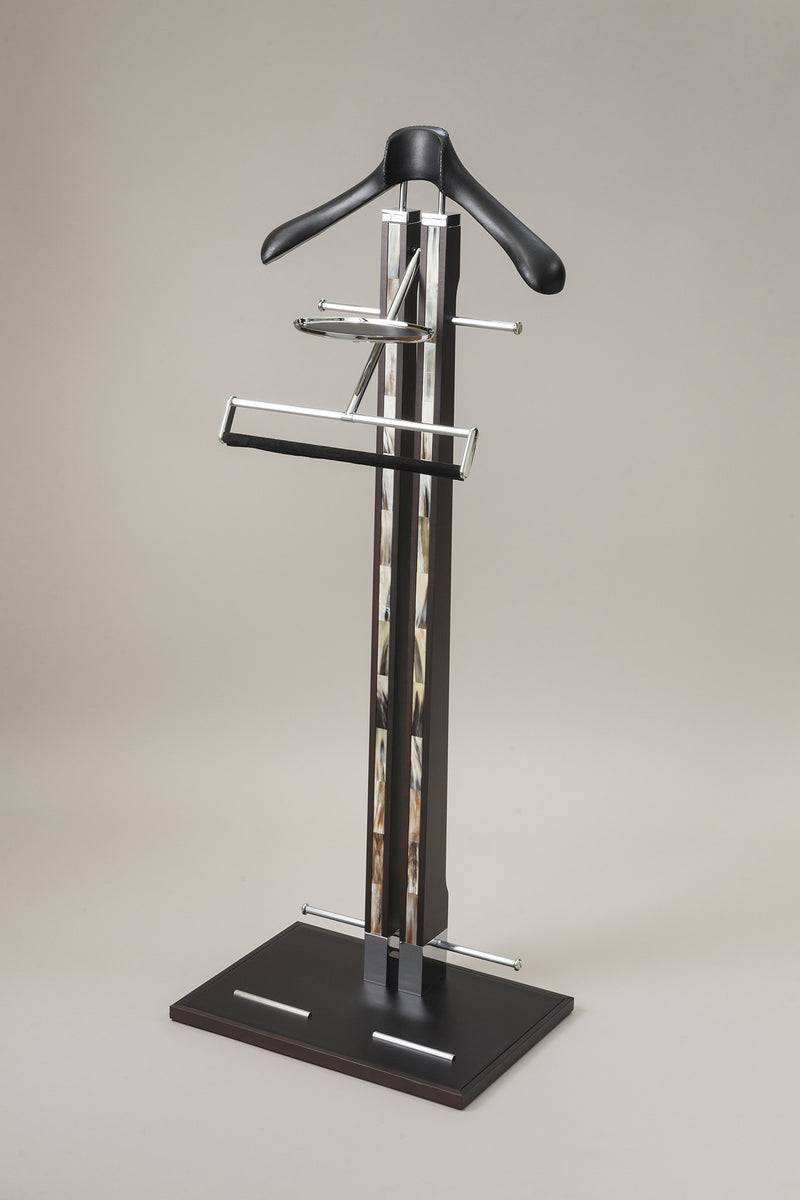 Lorenzi Milano Servo muto da guardaroba con inserti in Zebu