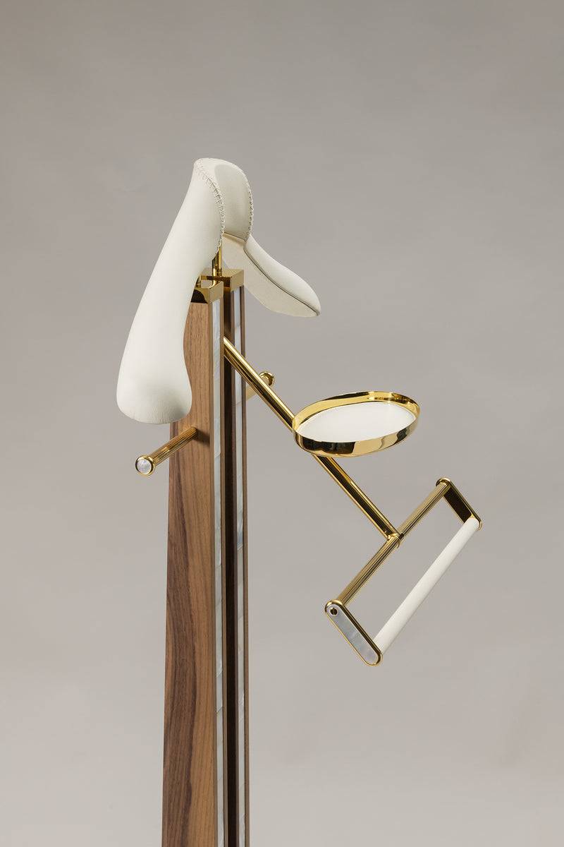 Lorenzi Milano Servomuto Da Guardaroba (dorato) In Madreperla