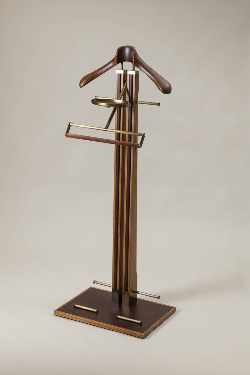 Lorenzi Milano Servomuto da guardaroba (ottone anticato) in Cuoio