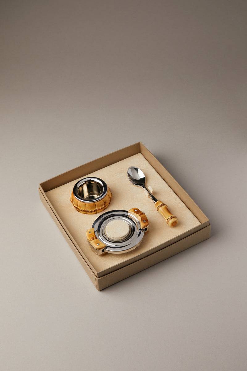 Lorenzi Milano Set da uovo sodo alla coque in Bambù