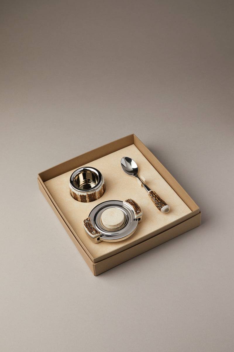 Lorenzi Milano Set da uovo sodo alla coque in Cervo (palco)