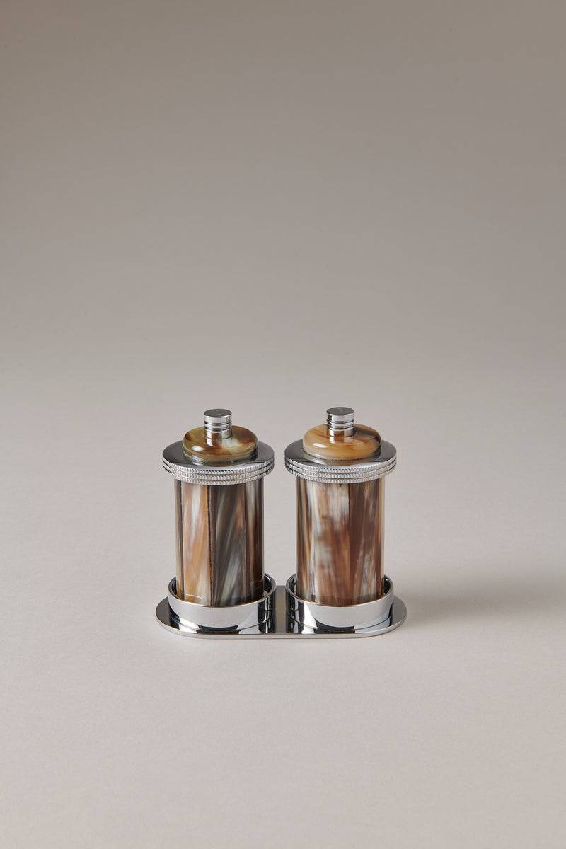 Lorenzi Milano Set macina sale e pepe mignon in Zebu