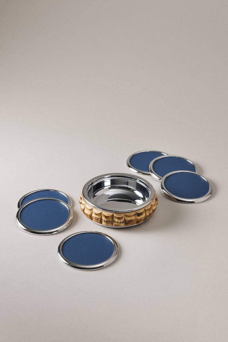 Lorenzi Milano Sottobottiglia Con Sottobicchieri In Bambù