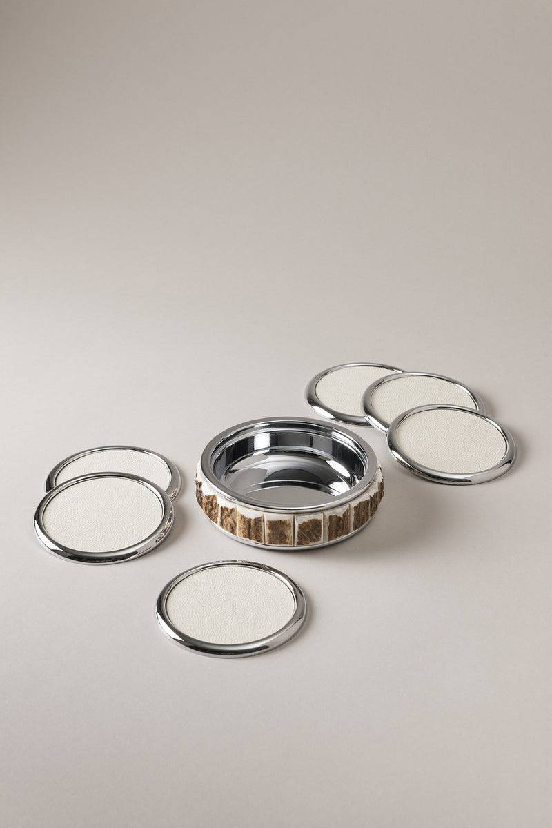 Lorenzi Milano Sottobottiglia Con Sottobicchieri In Cervo (palco)