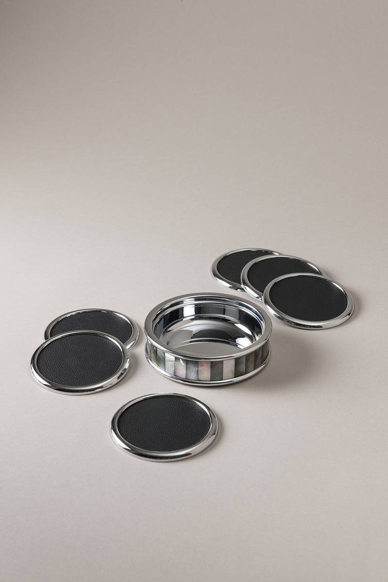 Lorenzi Milano Sottobottiglia Con Sottobicchieri In Madreperla