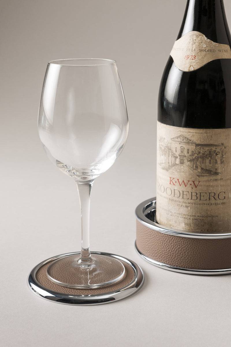 Lorenzi Milano Sottobottiglia Con Sottobicchieri In Vitello Nautico