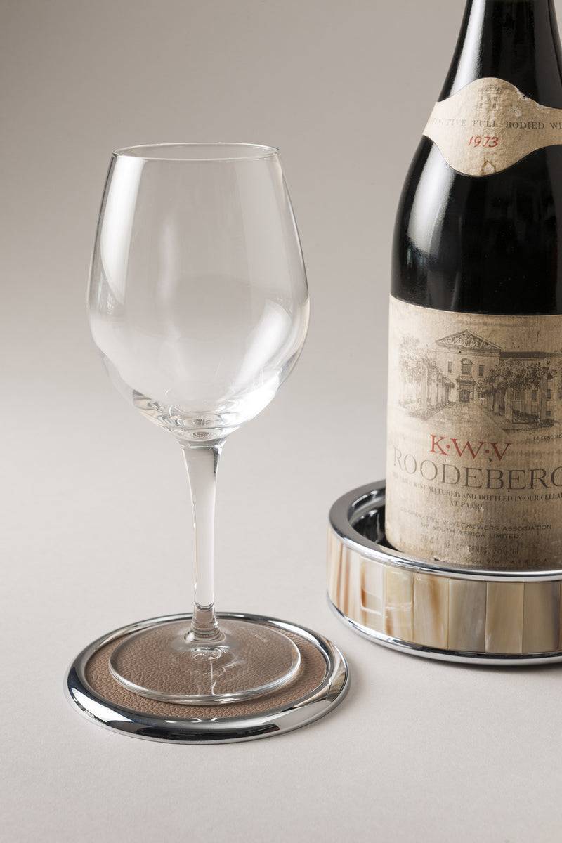 Lorenzi Milano Sottobottiglia Con Sottobicchieri In Zebu