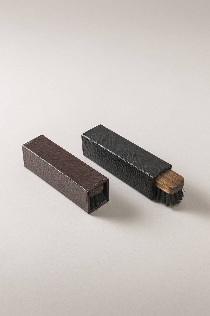 Lorenzi Milano Spazzola Abiti Viaggio Con Custodia In Ovangkol