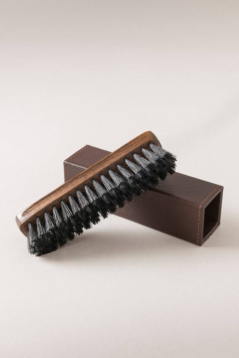 Lorenzi Milano Spazzola Abiti Viaggio Con Custodia In Ovangkol