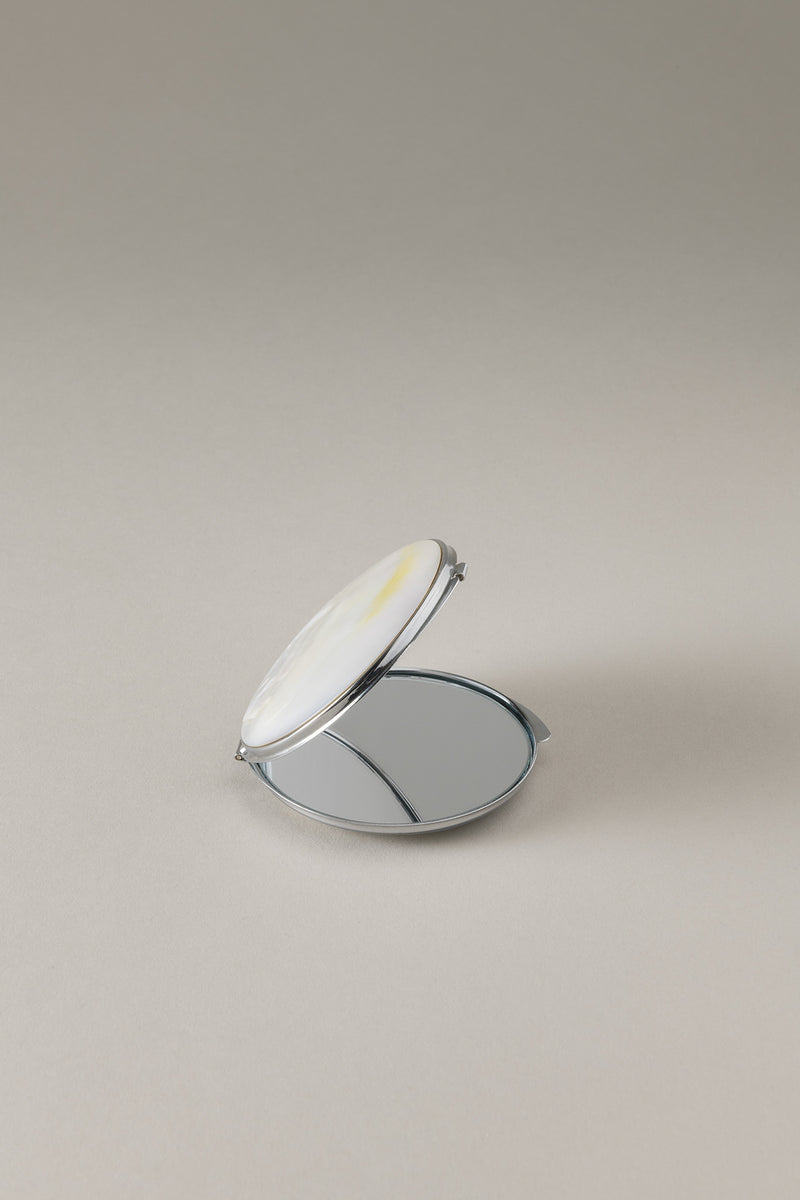 Lorenzi Milano Specchio Da Borsa Grande In Madreperla