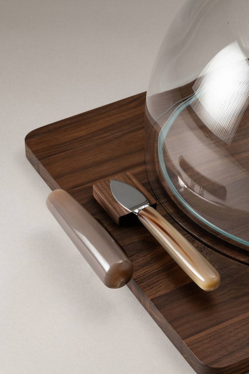 Lorenzi Milano Tagliere Formaggio Con Campana In Zebu