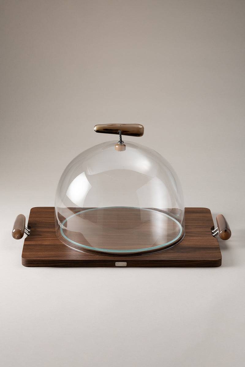 Lorenzi Milano Tagliere formaggio con campana in Zebu