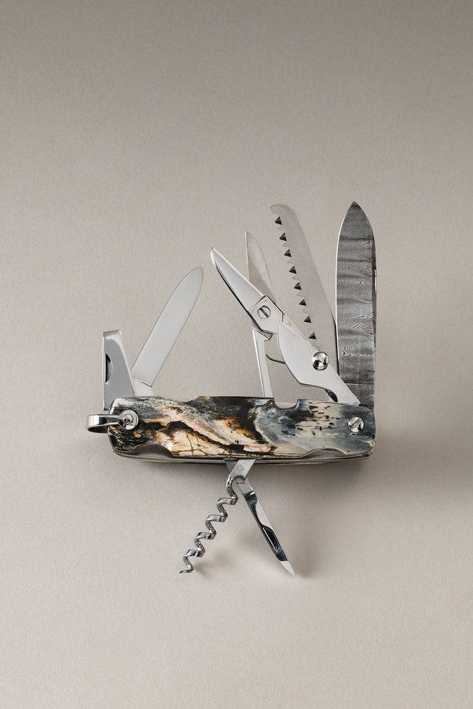 Lorenzi Milano Temperino grande 8 accessori in Mammut