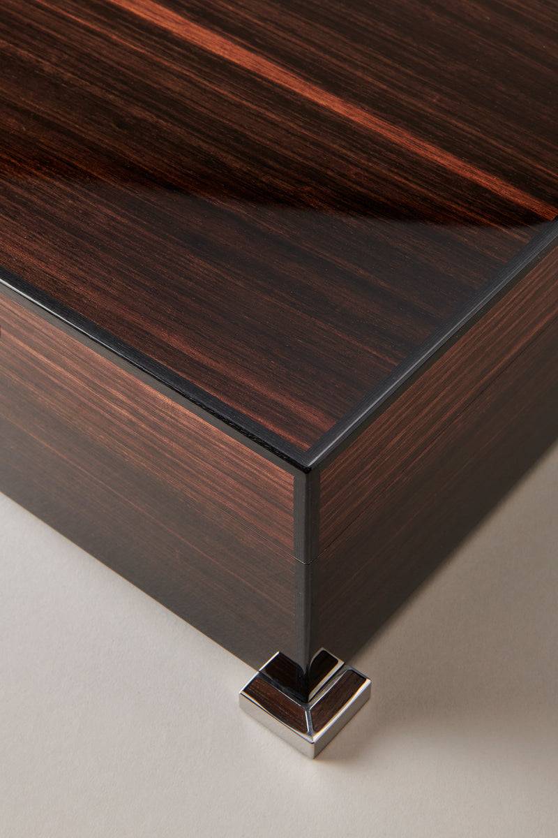 Lorenzi Milano Umidificatore Porta Sigari Grande In Ebano Makassar