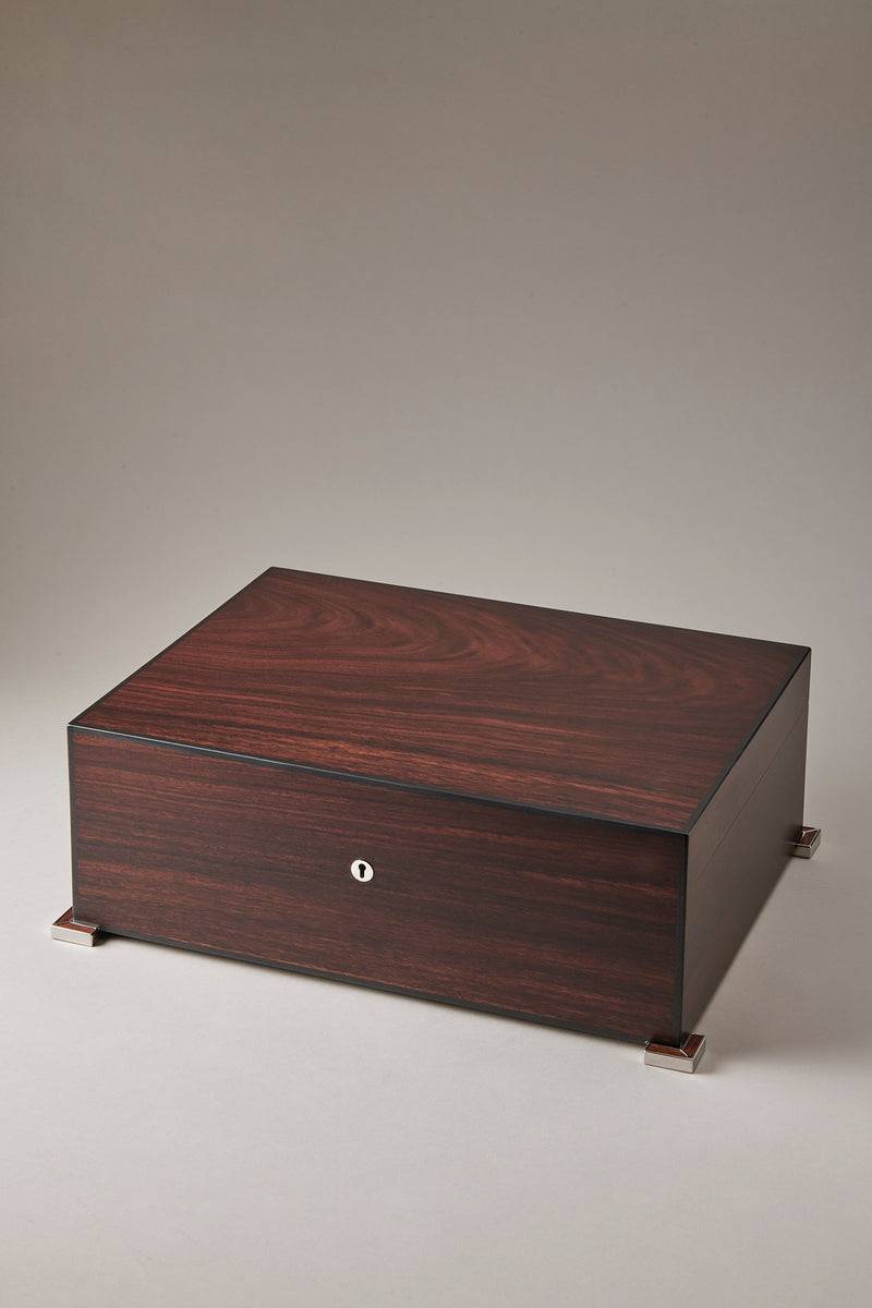 Lorenzi Milano Umidificatore Porta Sigari Grande In Palissandro Santos