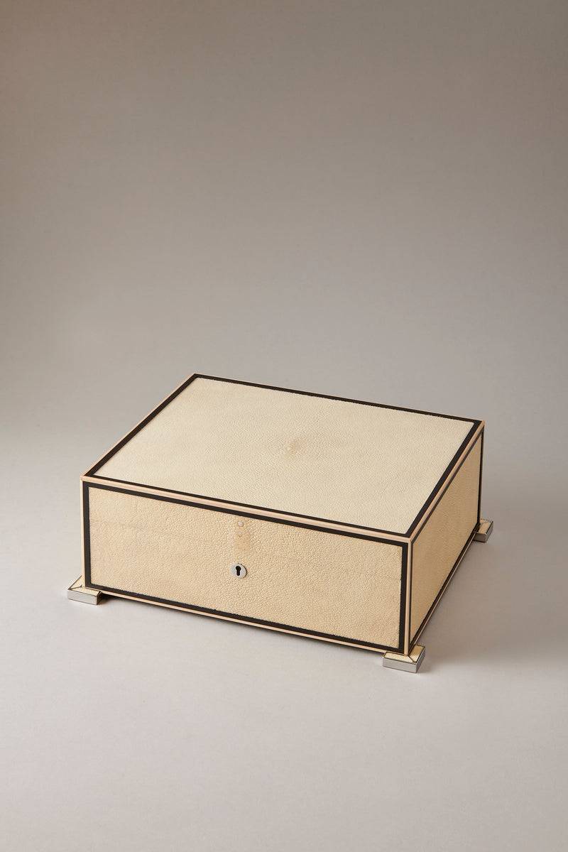 Lorenzi Milano Umidificatore Porta Sigari Medio In Galuchat