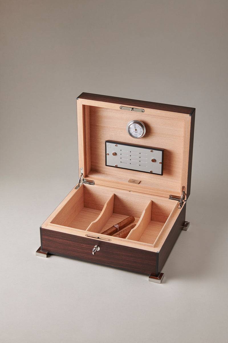 Lorenzi Milano Umidificatore porta sigari medio in Palissandro Santos