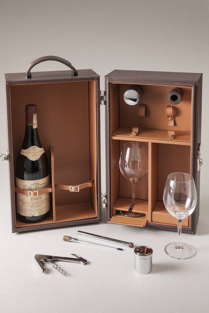 Lorenzi Milano Valigia Per Bottiglie Vino In Cinghiale