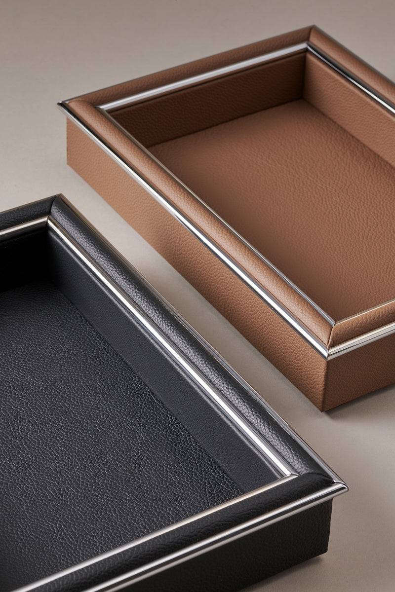 Lorenzi Milano Vassoio Vuota Tasche In Vitello Nautico