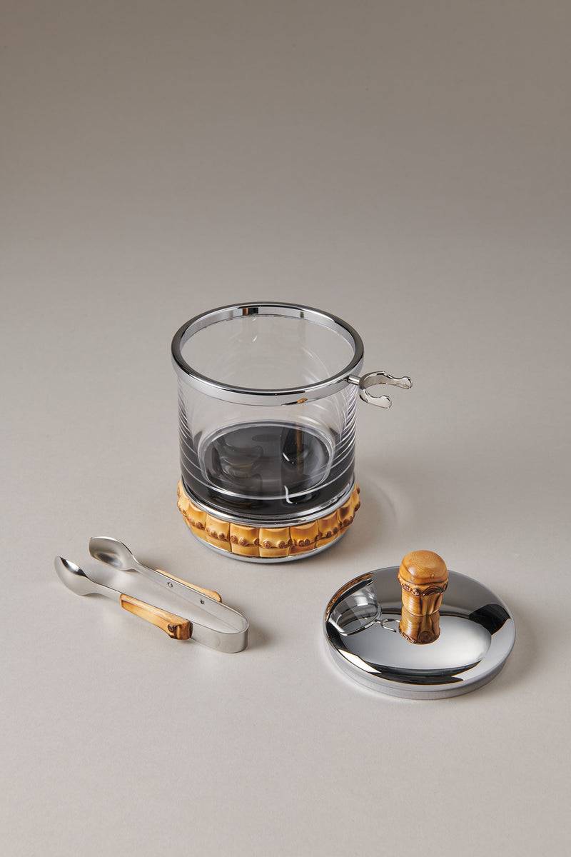 Lorenzi Milano Zuccheriera Per Zollette Con Pinza In Bambù