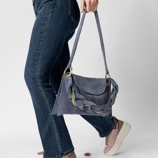 Lorenzo Mari Borsa Little Darcy Camoscio Denim