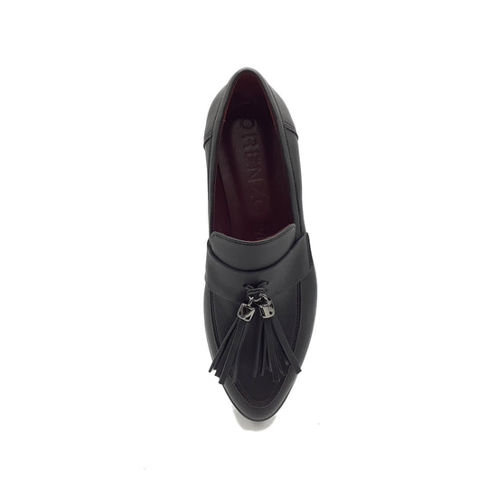 Lorenzo Mari Mocassino Clea 5 Nero Con Nappine