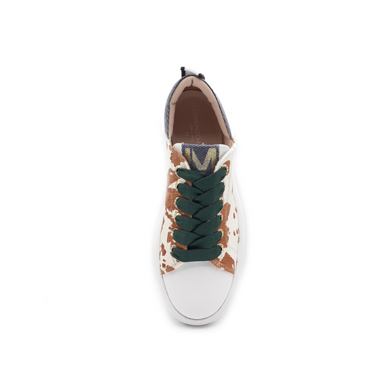 Lorenzo Mari Sneaker JOY Mucca Bianco/cuoio