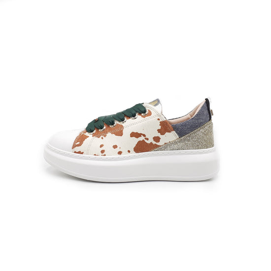 Lorenzo Mari Sneaker JOY Mucca bianco/cuoio