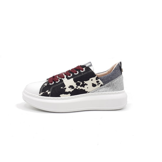 Lorenzo Mari Sneaker JOY Mucca bianco/nero