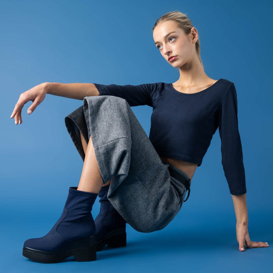 Lorenzo Mari Stivaletto Polly Lycra Blu