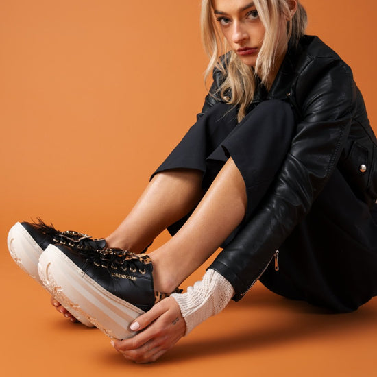 Lorenzo Mari Veronica Black Leopard