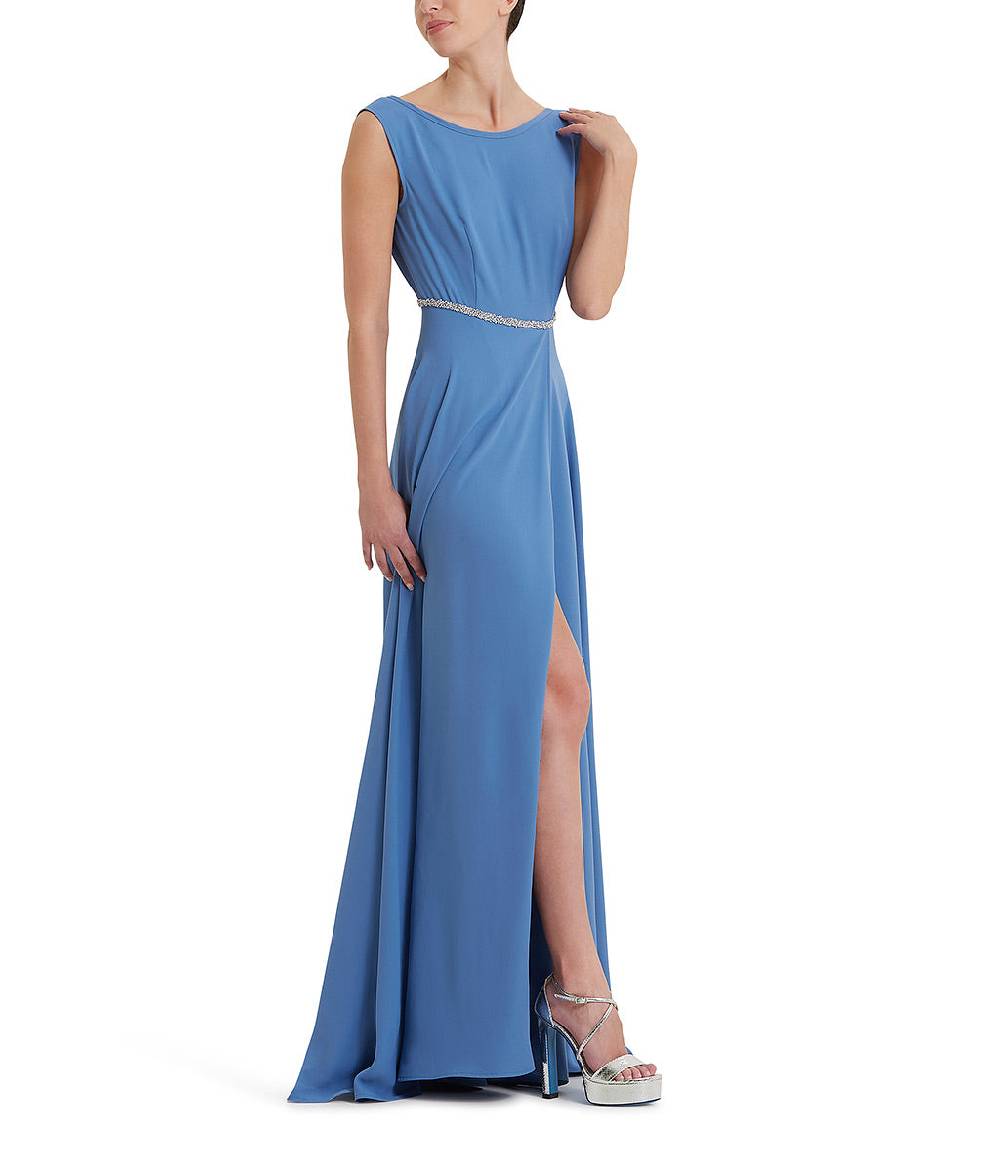 Loriblu Abito Carta Da Zucchero Lungo Con Cristalli