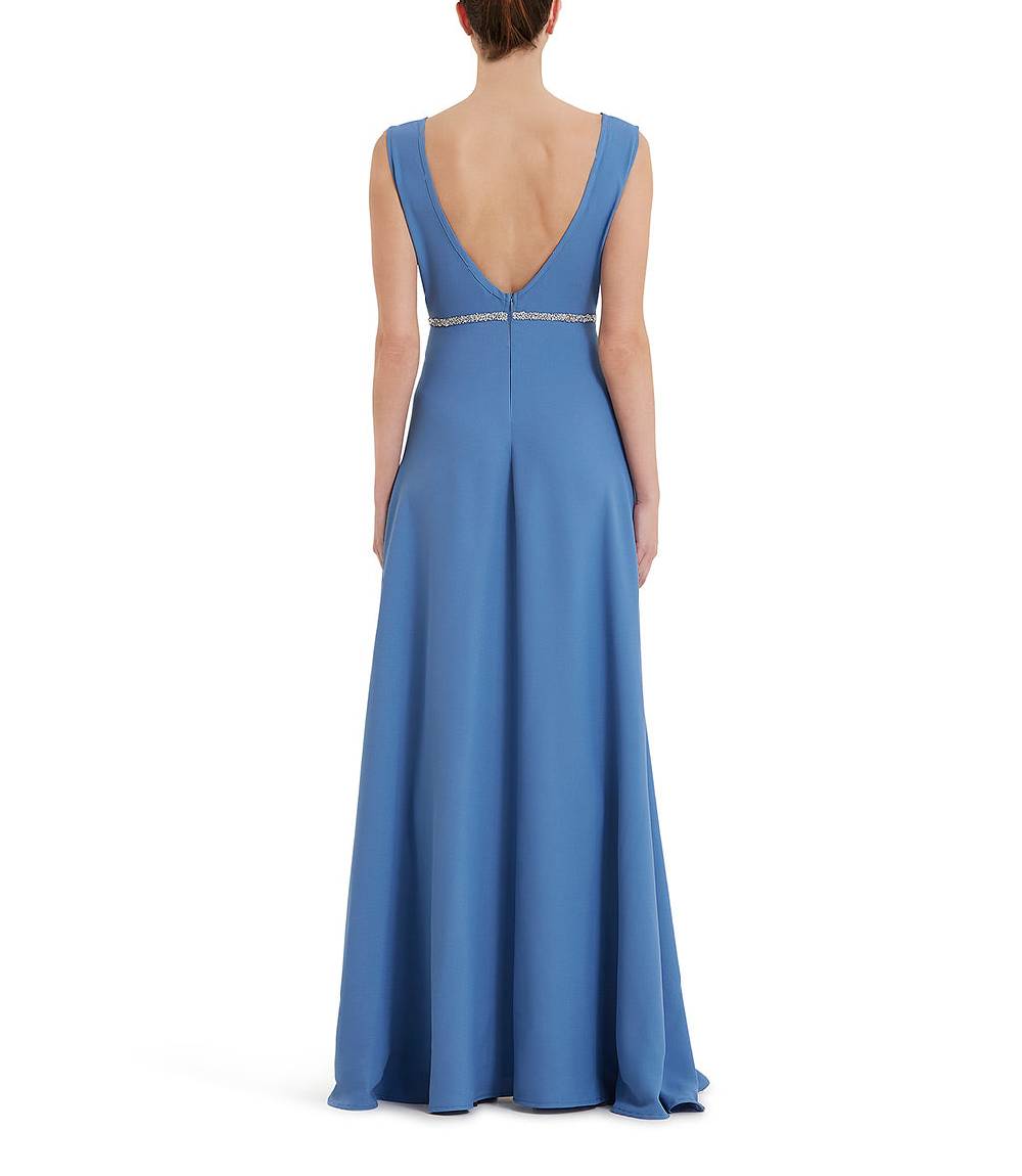 Loriblu Abito Carta Da Zucchero Lungo Con Cristalli