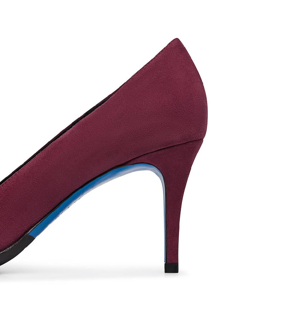 Loriblu Décolleté In Camoscio Borgogna Con Cristalli