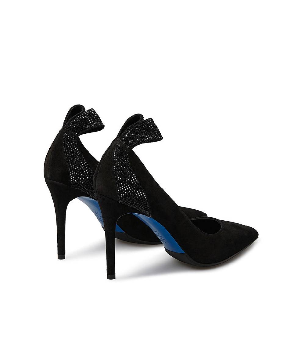 Loriblu Décolleté In Camoscio Con Fiocco E Micro Cristalli