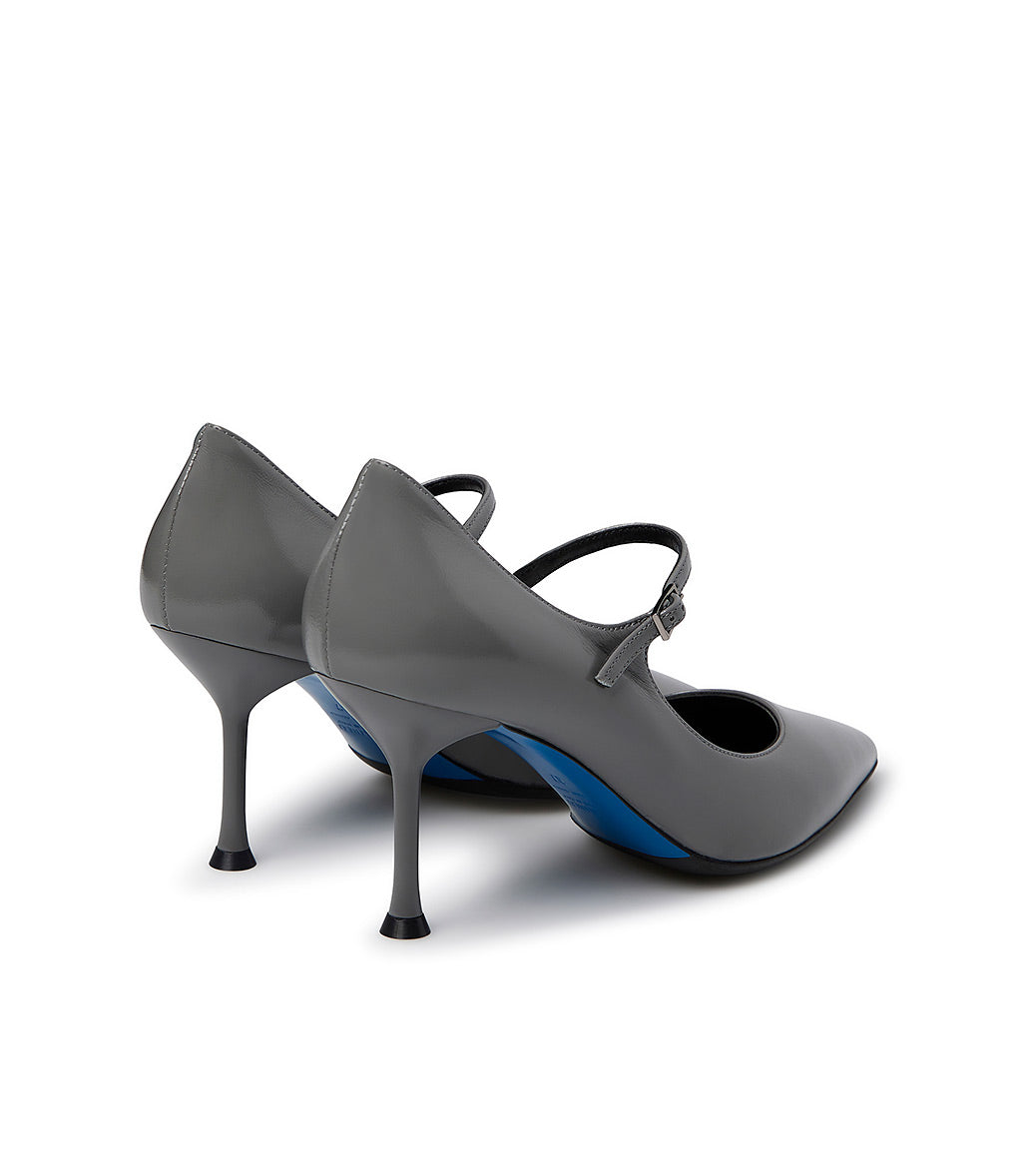 Loriblu Decollete In Pelle Lucida Grigio Con Cinturino