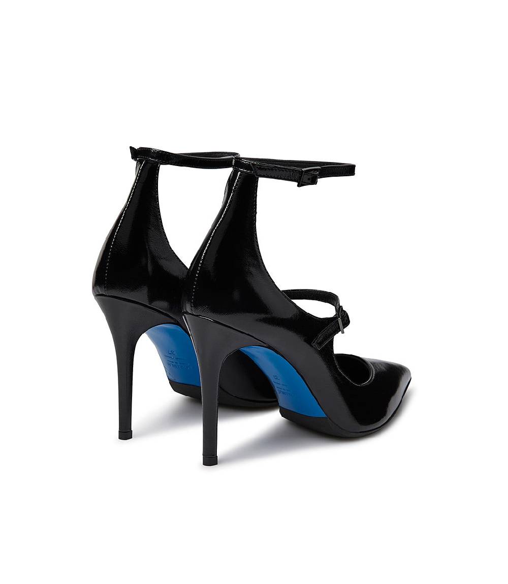 Loriblu Decollete In Pelle Lucida Nero Con Cinturini