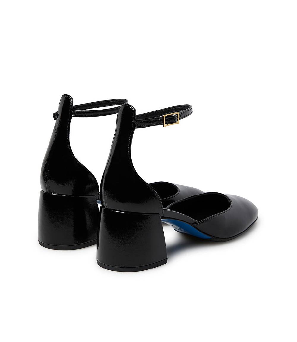 Loriblu Décolleté Mary Jane In Pelle Lucida Nera Con Cinturino