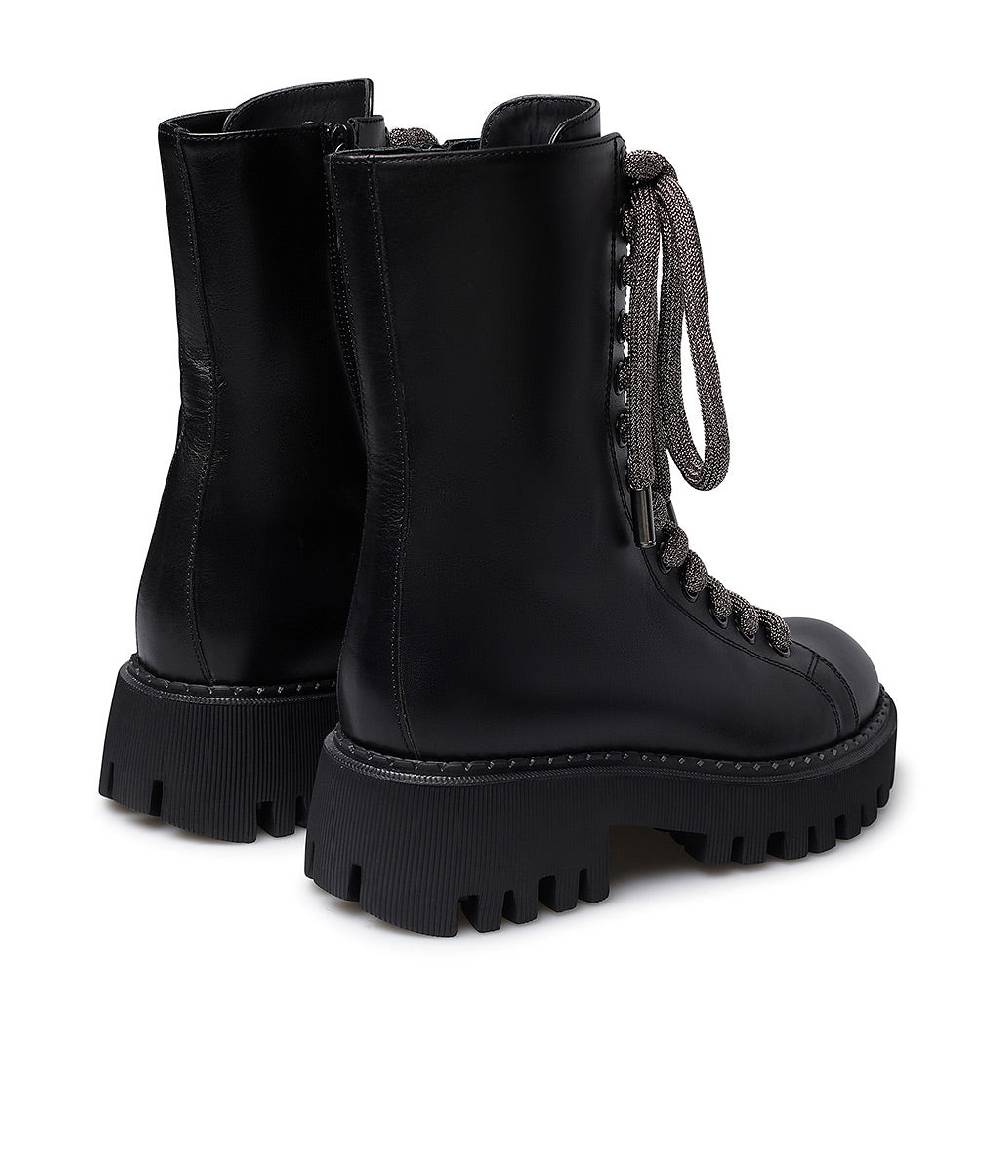 Loriblu Anfibi In Pelle Nera