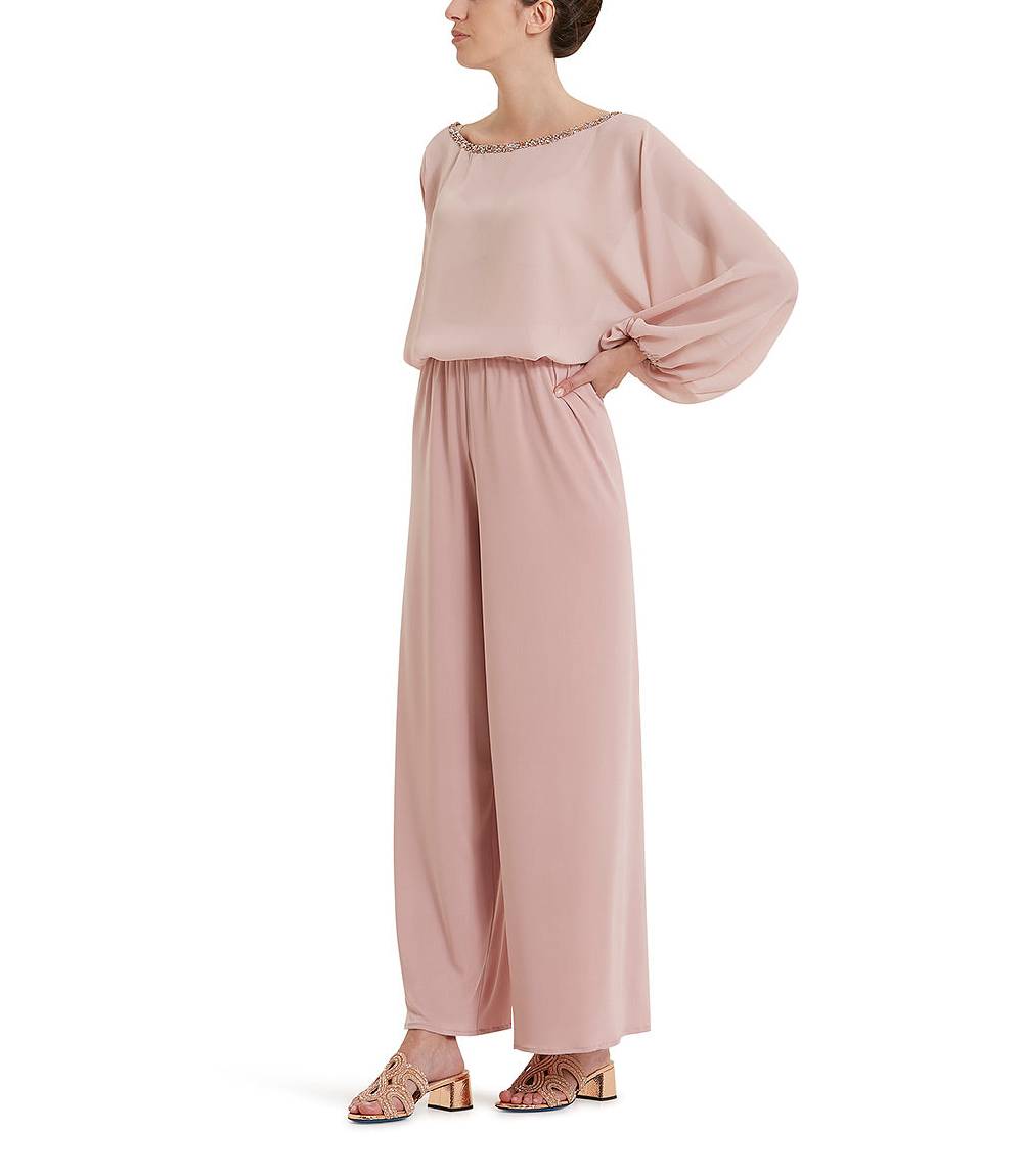 Loriblu Blusa Georgette Rosa Cipria