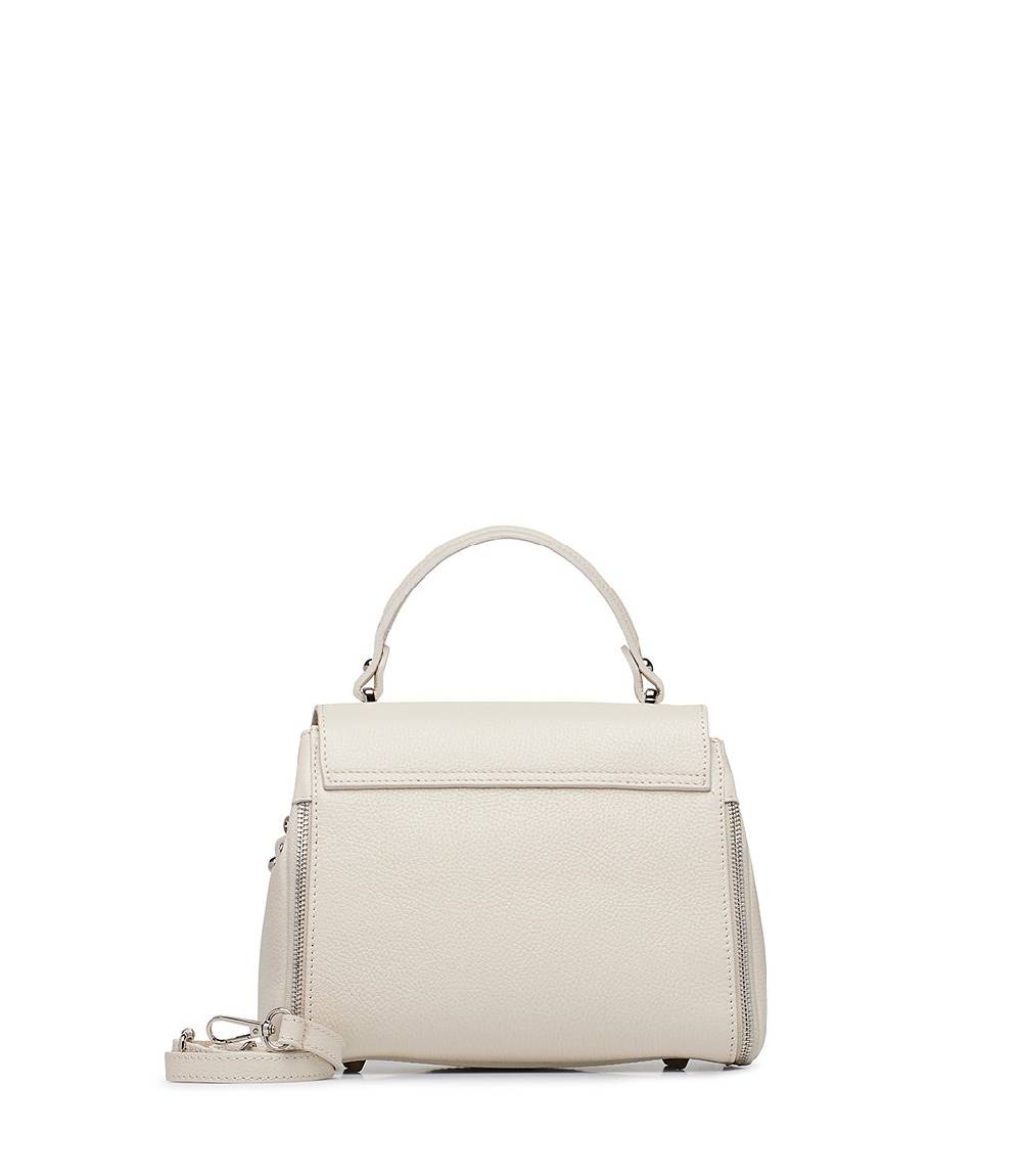 Loriblu Borsa A Mano Beige In Pelle Martellata