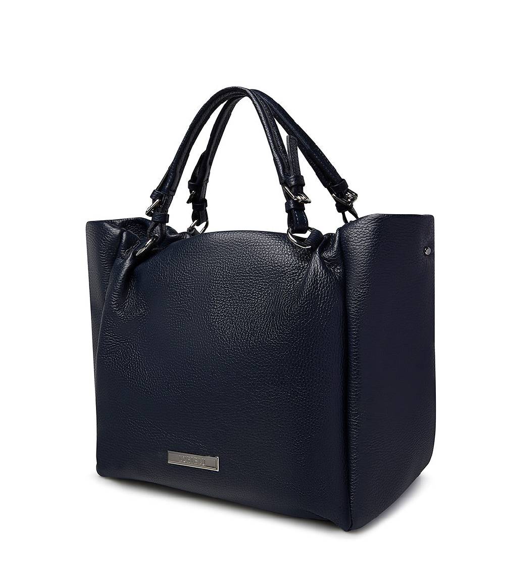 Loriblu Borsa In Pelle Martellata Blu